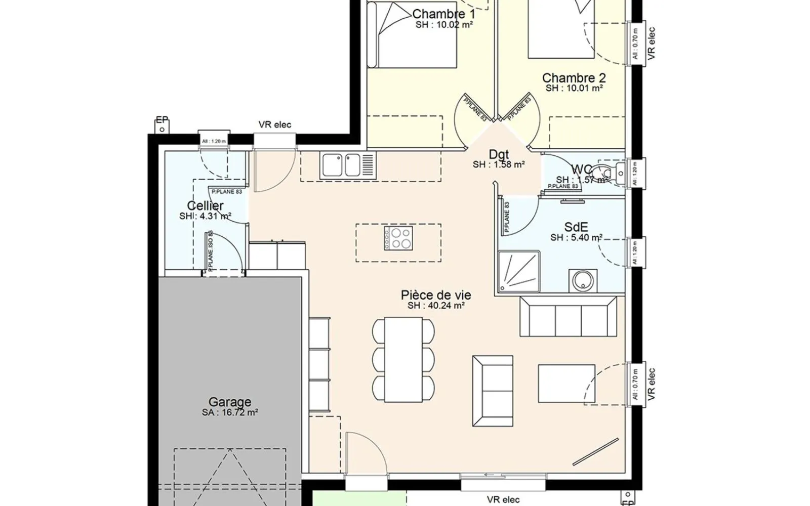 Maison 73.13 m² avec terrain à POMPAIRE à Pompaire — photo 3