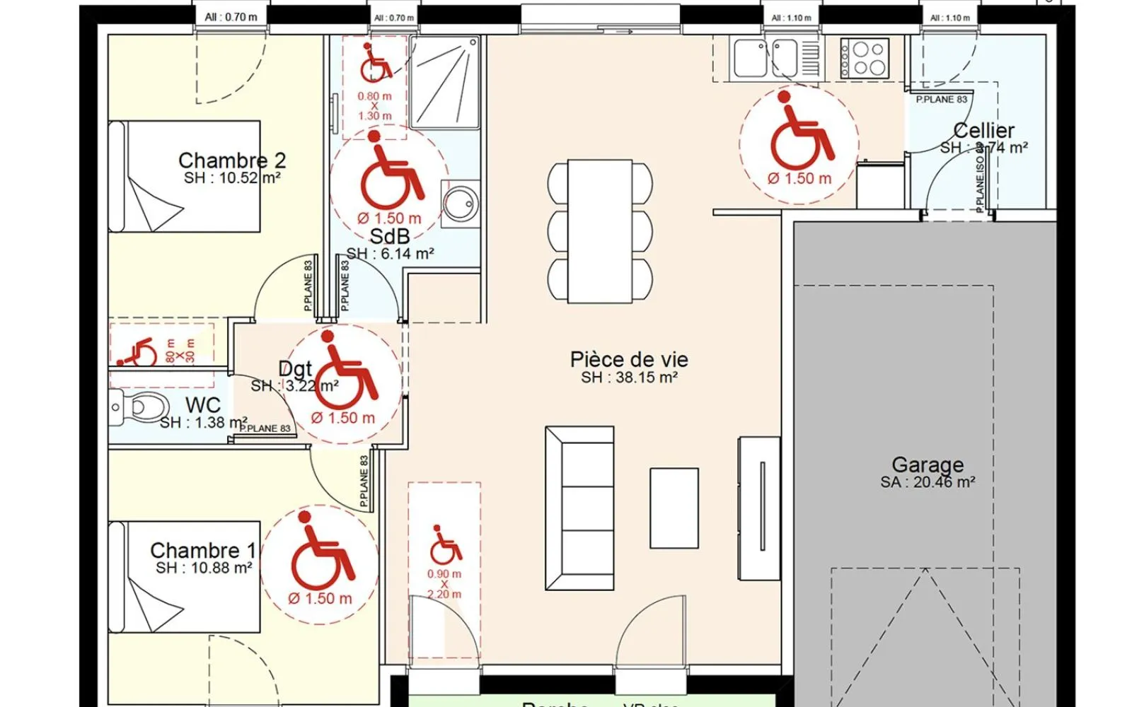 Maison 74.03 m² avec terrain à BOURNEAU à Bourneau — photo 3