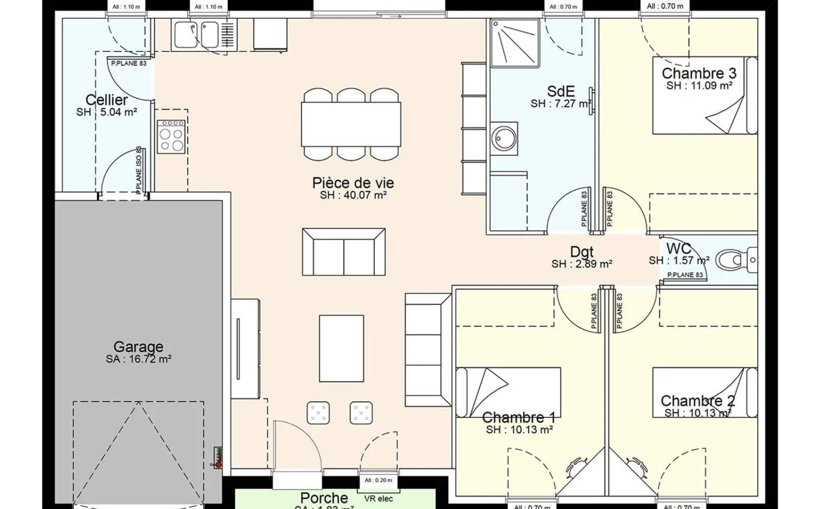 Maison 88.19 m² avec terrain à VAUSSEROUX à Vausseroux — photo 3