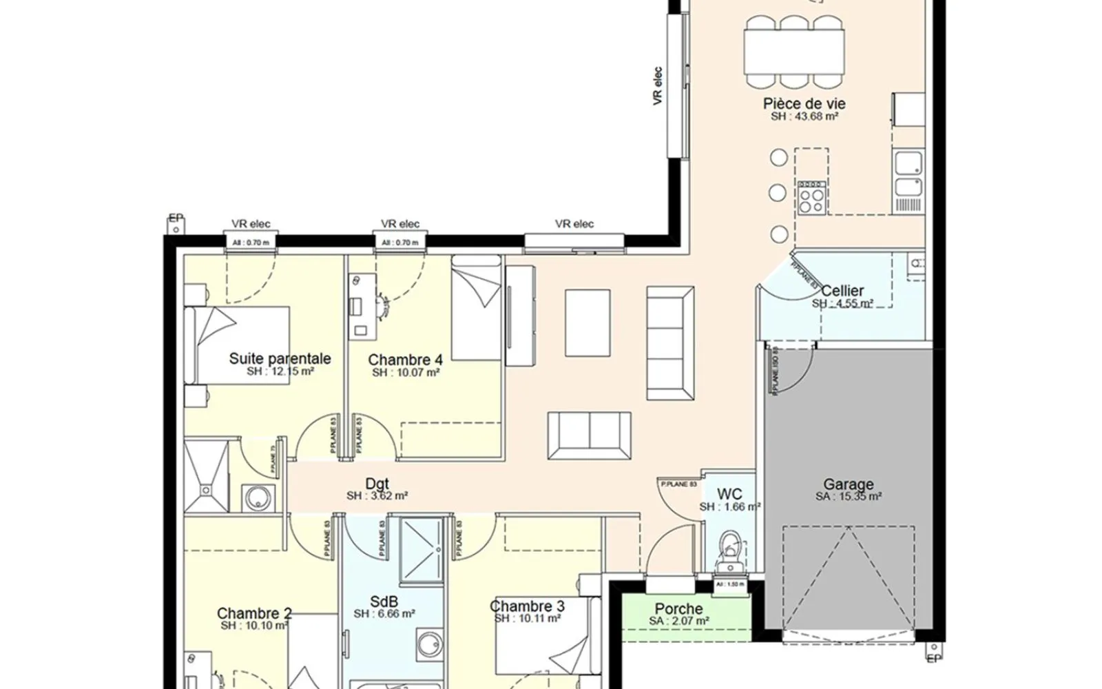 Maison 102.6 m² avec terrain à LA CHAPELLE-THIREUIL à La Chapelle-Thireuil — photo 3
