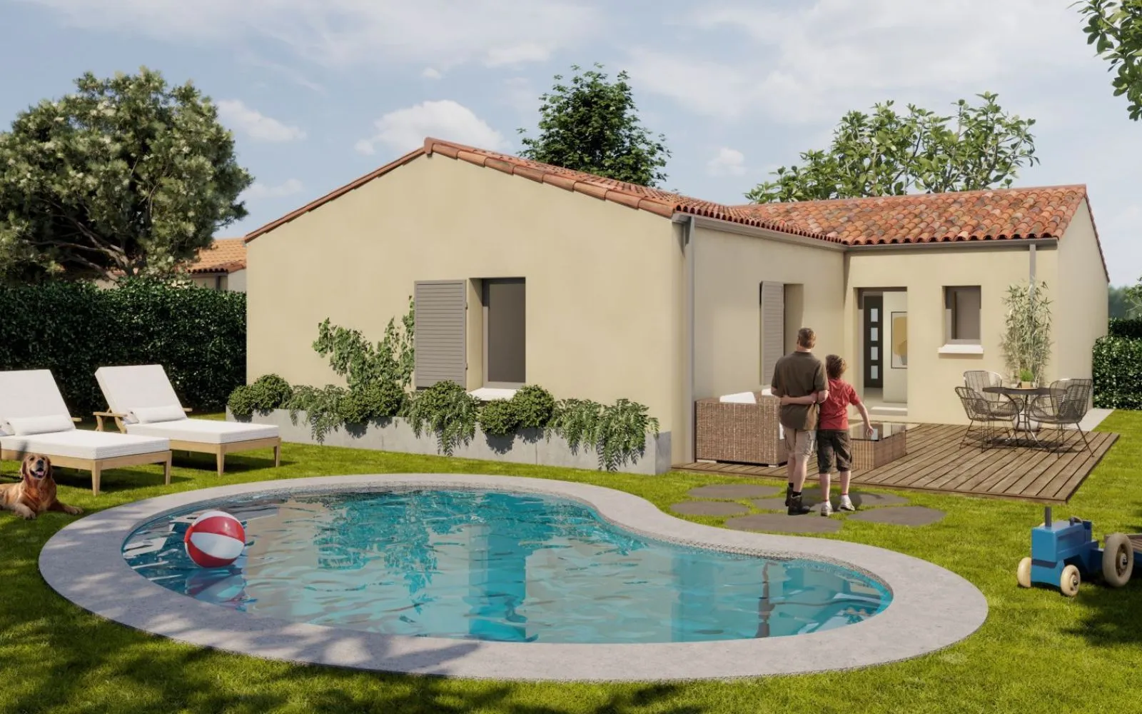 Maison 93.56 m² avec terrain à VAUSSEROUX à Vausseroux — photo 2