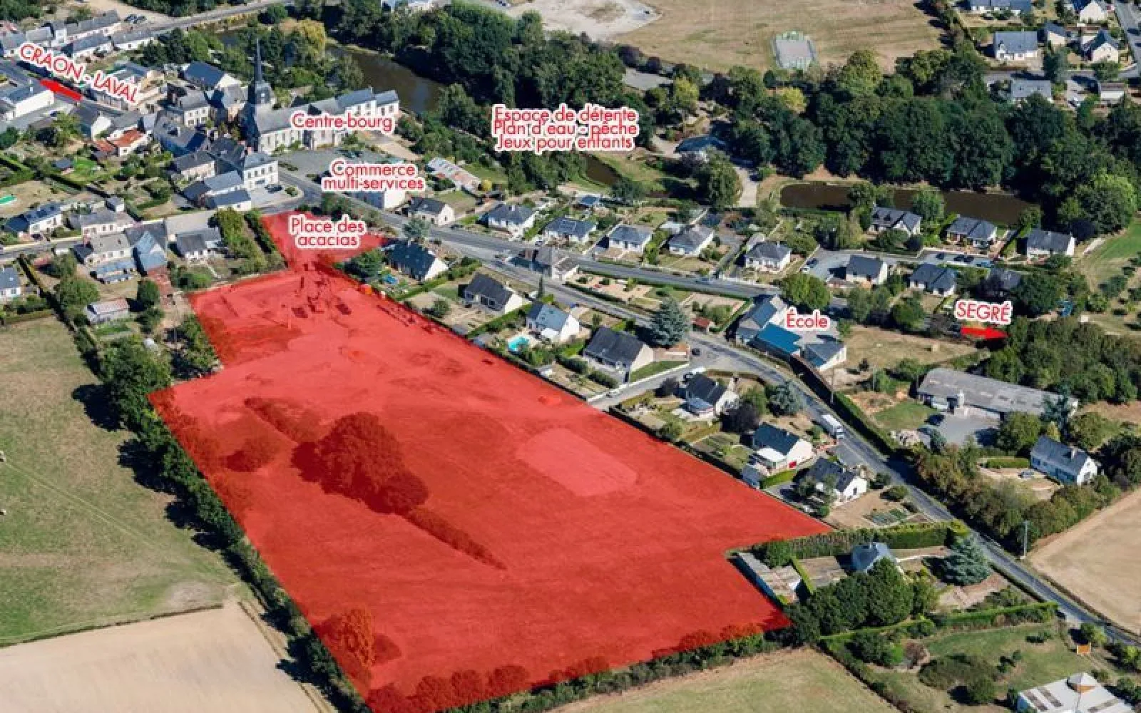 Terrain à bâtir de 400 m² à L'HOTELLERIE-DE-FLEE (49) à L'Hôtellerie-de-Flée — photo 1