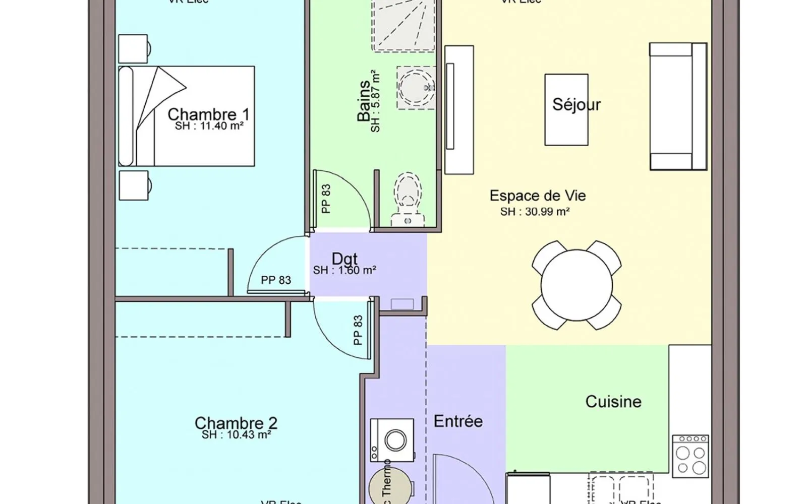 Maison 60.29 m² avec terrain à LE PALLET (44) à Le Pallet — photo 3