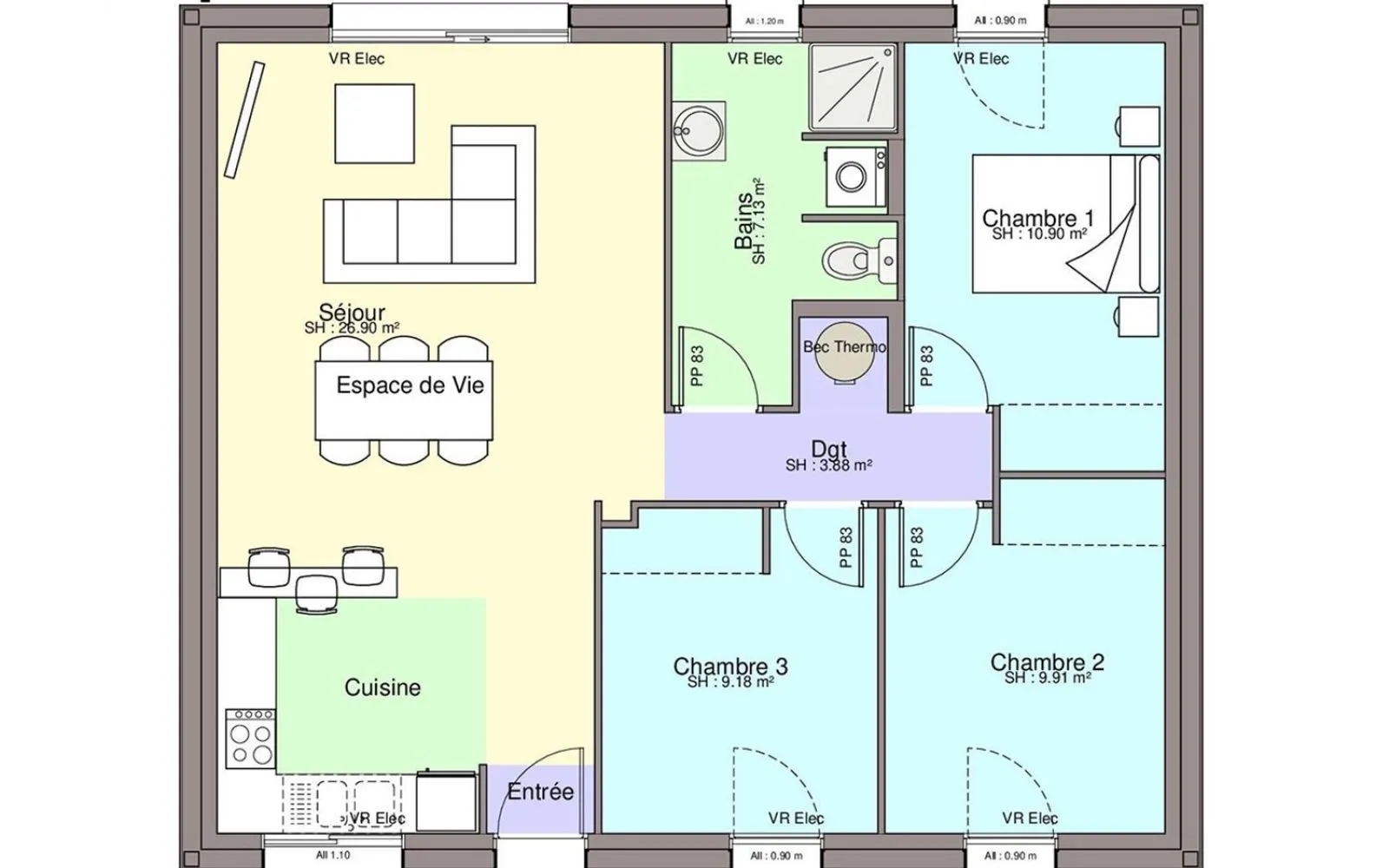 Maison 67.9 m² avec terrain à LE PALLET (44) à Le Pallet — photo 3