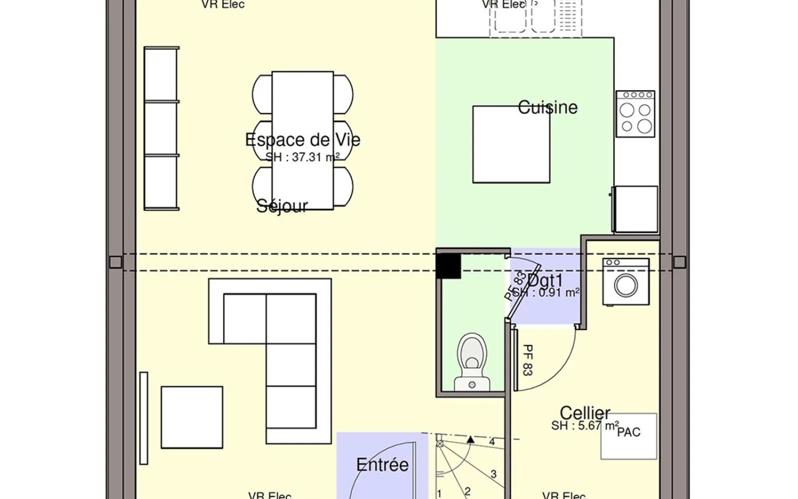 Maison 87.17 m² avec terrain à SAINT-PHILBERT-DE-GRAND-LIEU (44) à Saint-Philbert-de-Grand-Lieu — photo 3