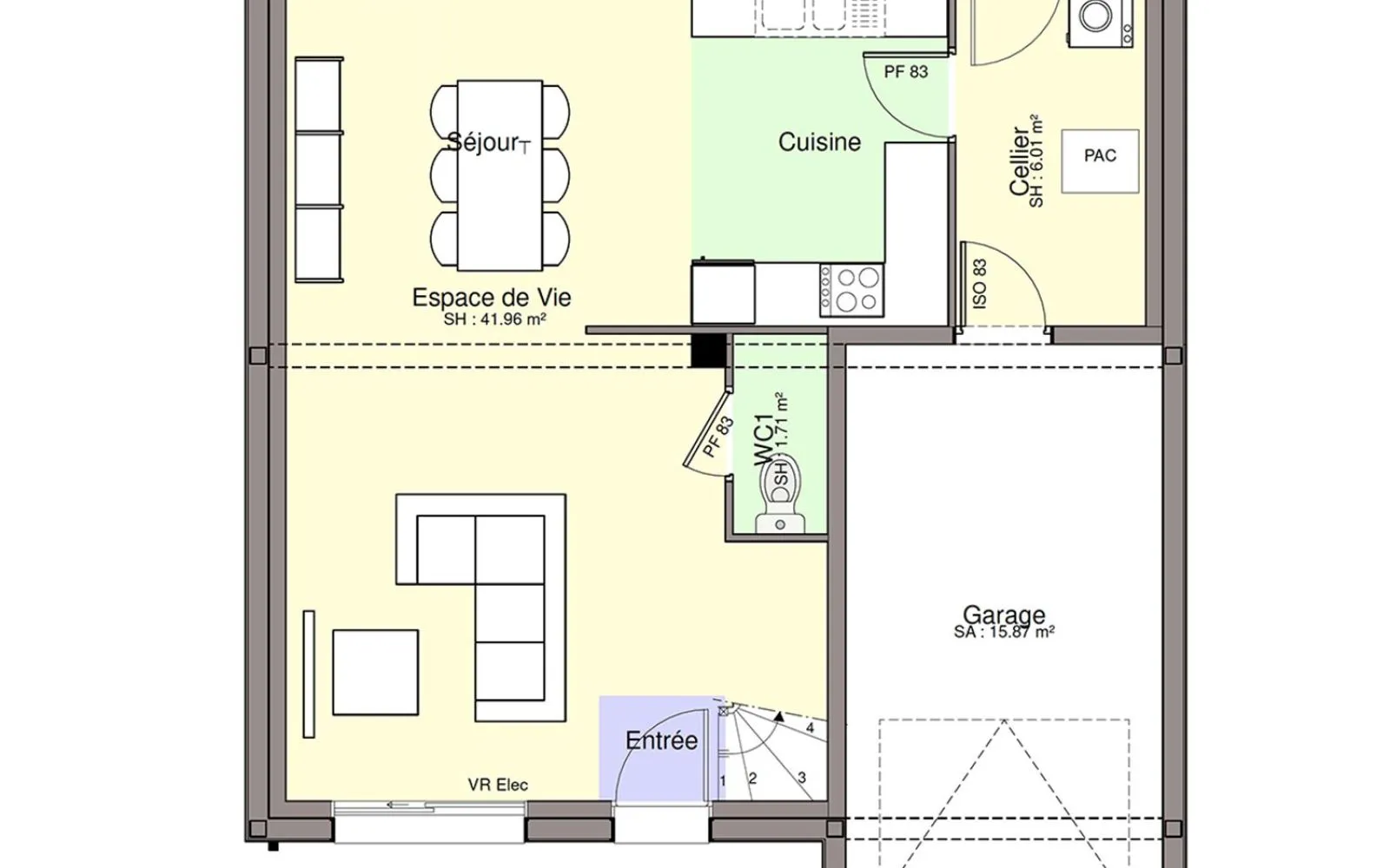 Maison 108.53 m² avec terrain à SAINT-PHILBERT-DE-GRAND-LIEU (44) à Saint-Philbert-de-Grand-Lieu — photo 3