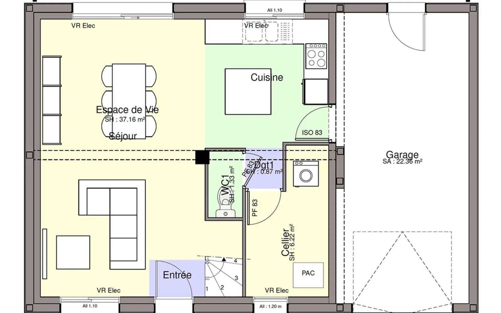 Maison 87.79 m² avec terrain à AIGREFEUILLE-SUR-MAINE (44) à Aigrefeuille-sur-Maine — photo 3