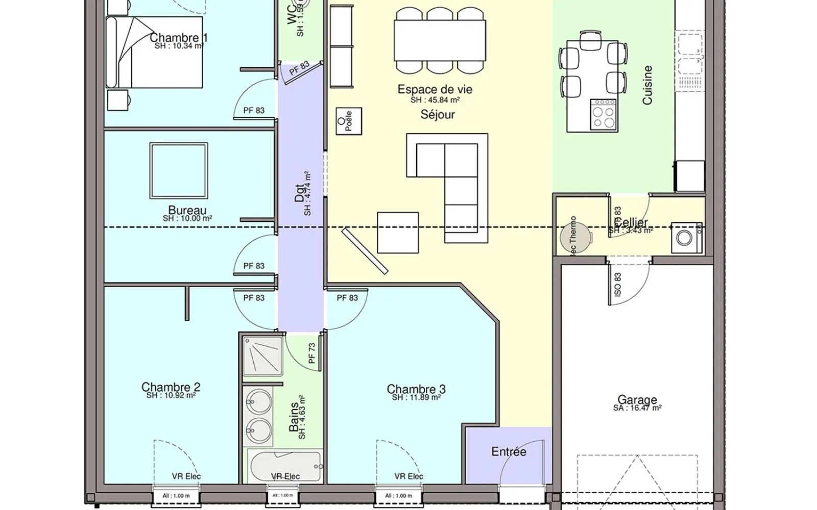 Maison 103.38 m² avec terrain à AIGREFEUILLE-SUR-MAINE (44) à Aigrefeuille-sur-Maine — photo 3