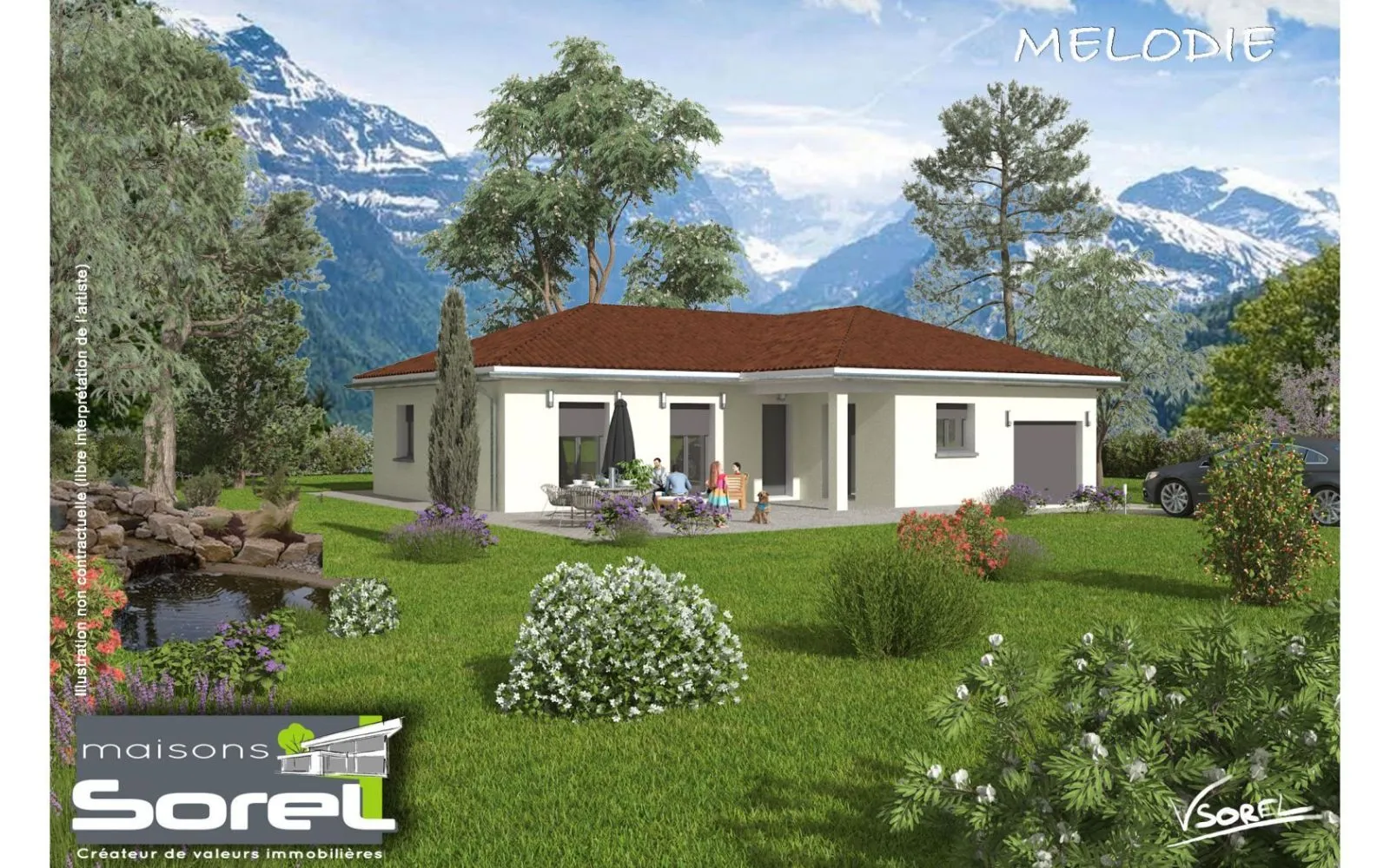 Maison 100 m² avec terrain à DOMPIERRE-SUR-VEYLE (01) à Dompierre-sur-Veyle — photo 1