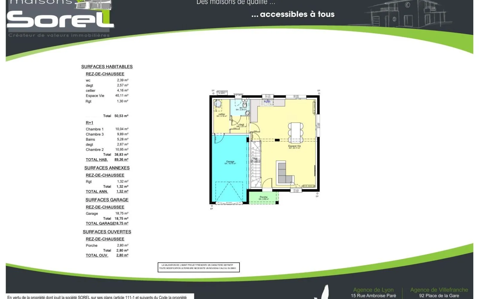 Maison 89.36 m² avec terrain à SAINT-JEAN-DE-NIOST (01) à Saint-Jean-de-Niost — photo 3