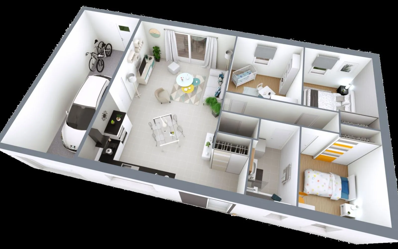 Projet de construction d'une maison 78.09 m² avec terrain à AZAY-LE-RIDEAU (37) à Azay-le-Rideau — photo 7