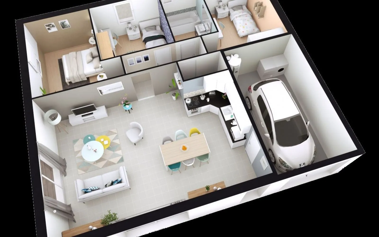 Projet de construction d'une maison 81.63 m² avec terrain à AZAY-LE-RIDEAU (37) à Azay-le-Rideau — photo 7