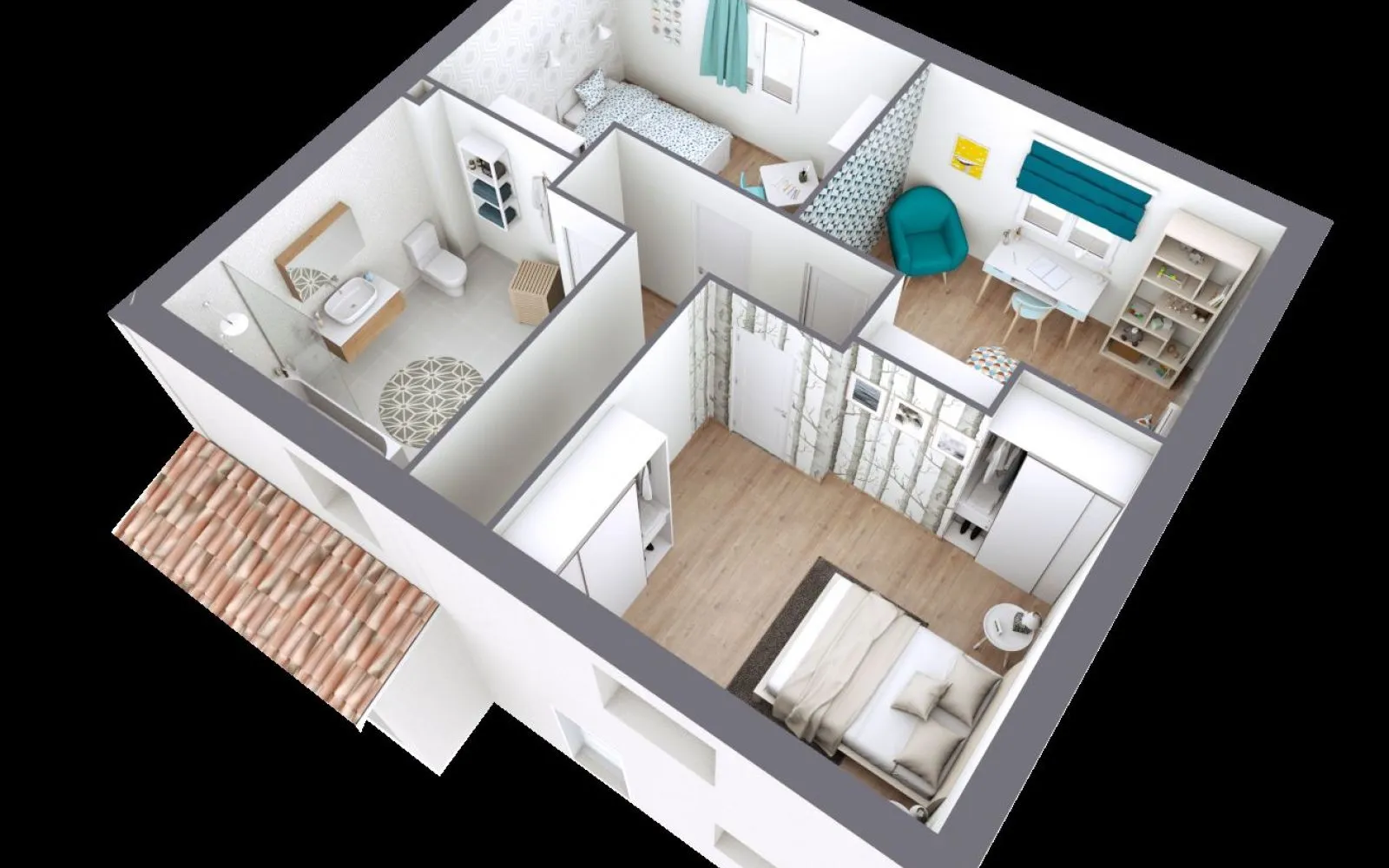 Projet de construction d'une maison 87.2 m² avec terrain à MONNAIE (37) à Monnaie — photo 8