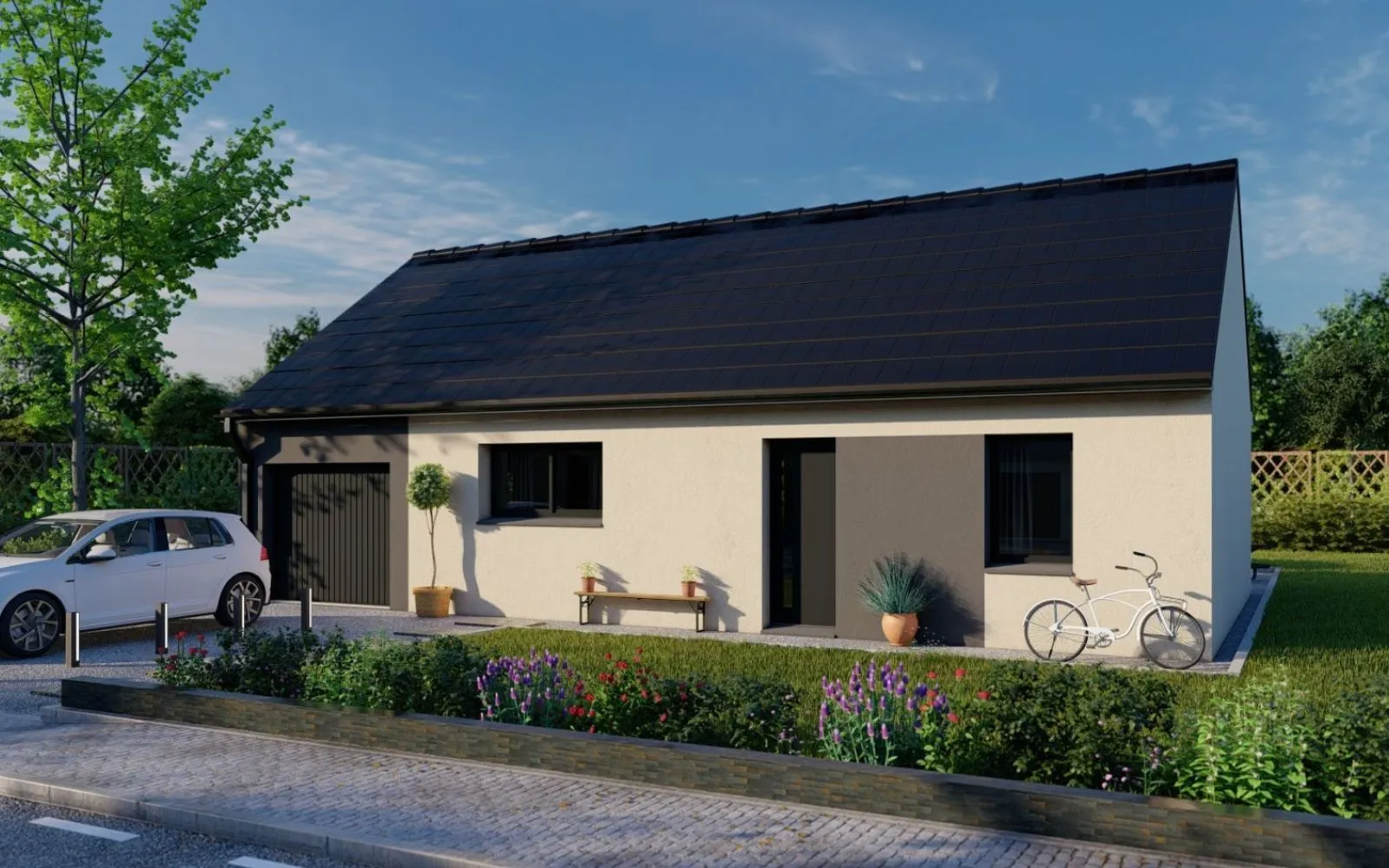 Projet de construction d'une maison 67.59 m² avec terrain à LUYNES (37) à Luynes — photo 1