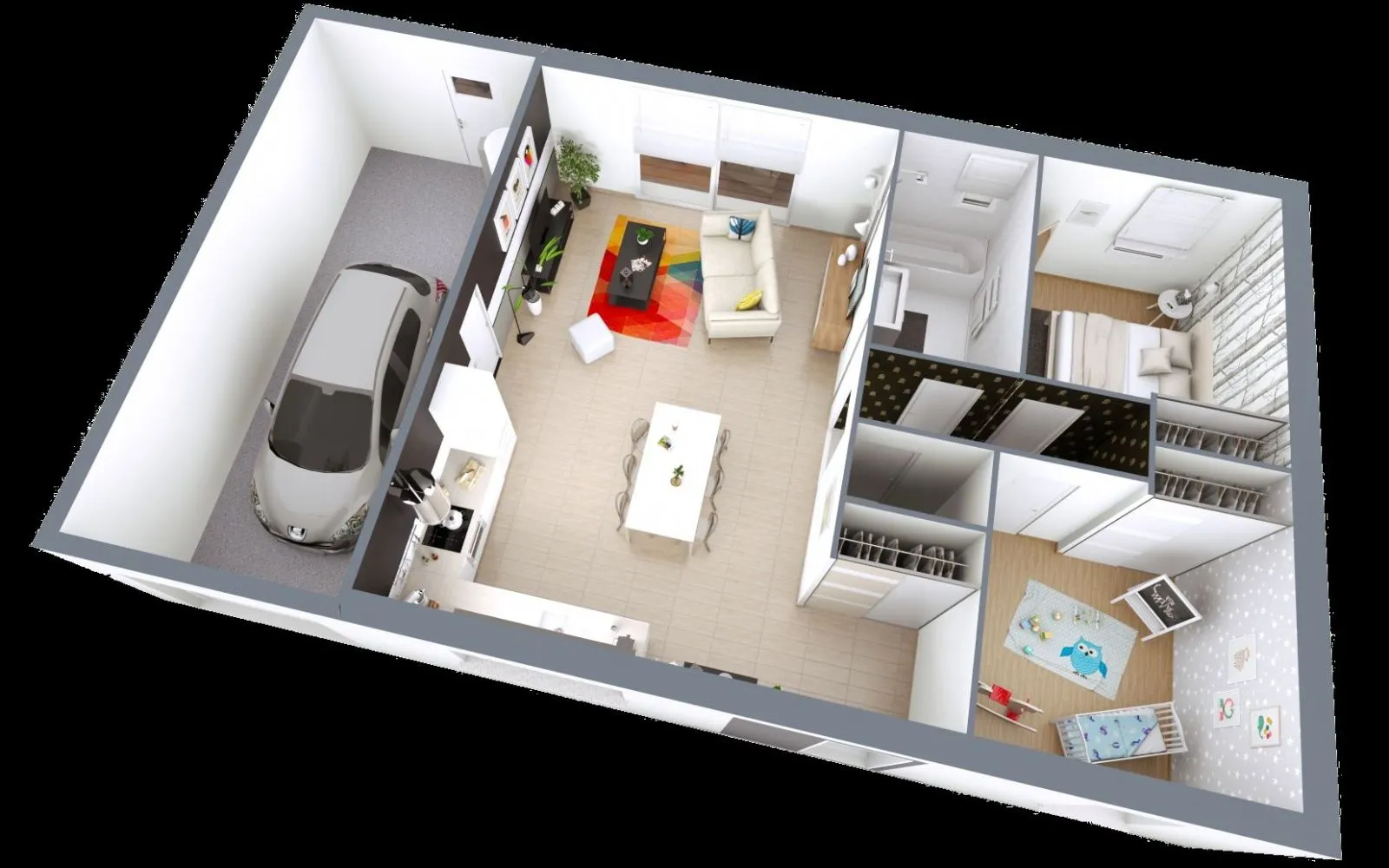 Projet de construction d'une maison 67.59 m² avec terrain à LUYNES (37) à Luynes — photo 7