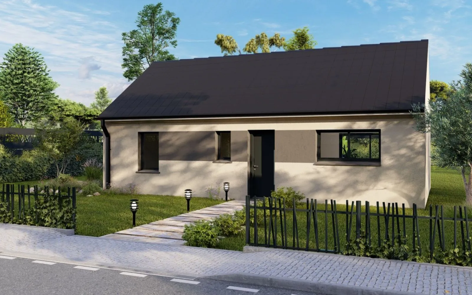 Projet de construction d'une maison 69.36 m² avec terrain à FONTAINE-EN-BRAY (76) à Fontaine-en-Bray — photo 1