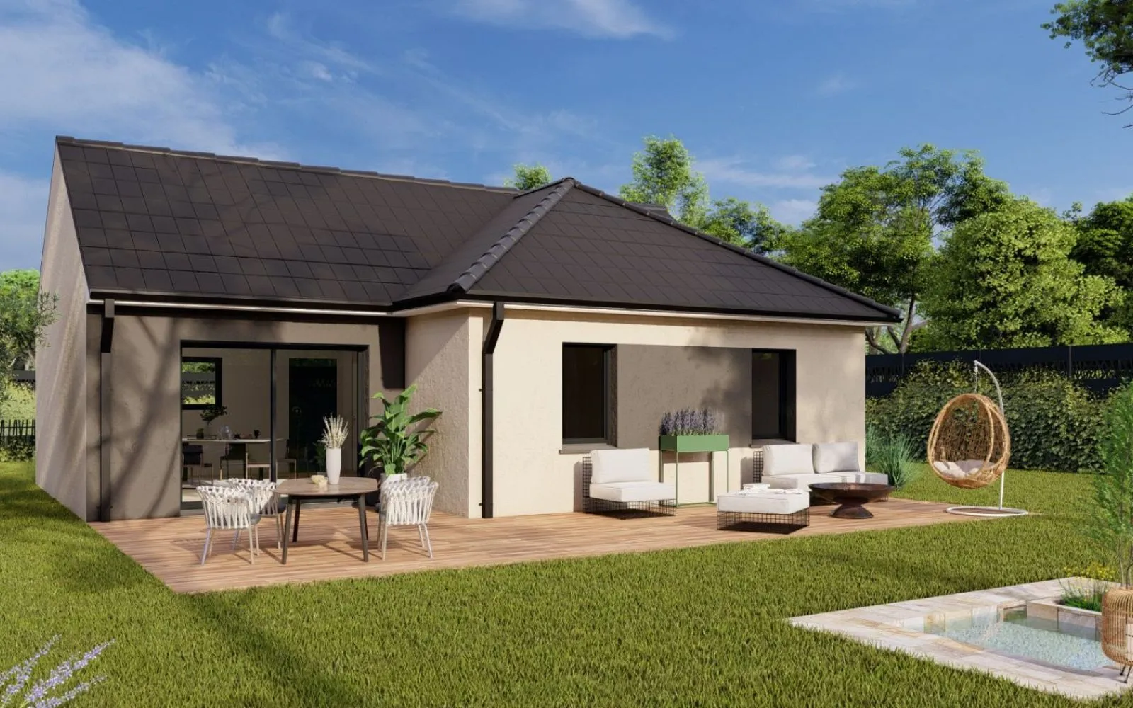Projet de construction d'une maison 69.36 m² avec terrain à FONTAINE-EN-BRAY (76) à Fontaine-en-Bray — photo 2