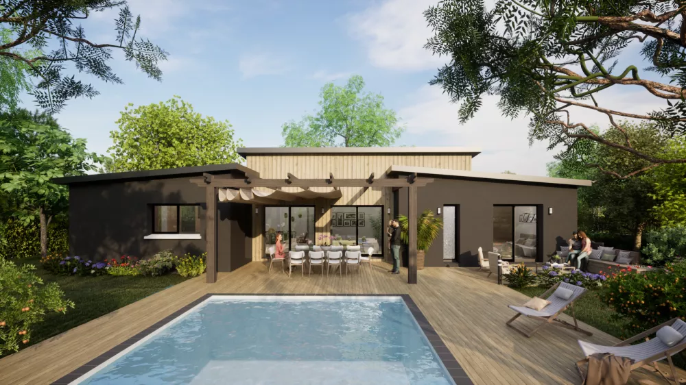 Image du modèle de maison Arriere BOSKA 4Ch ZINC