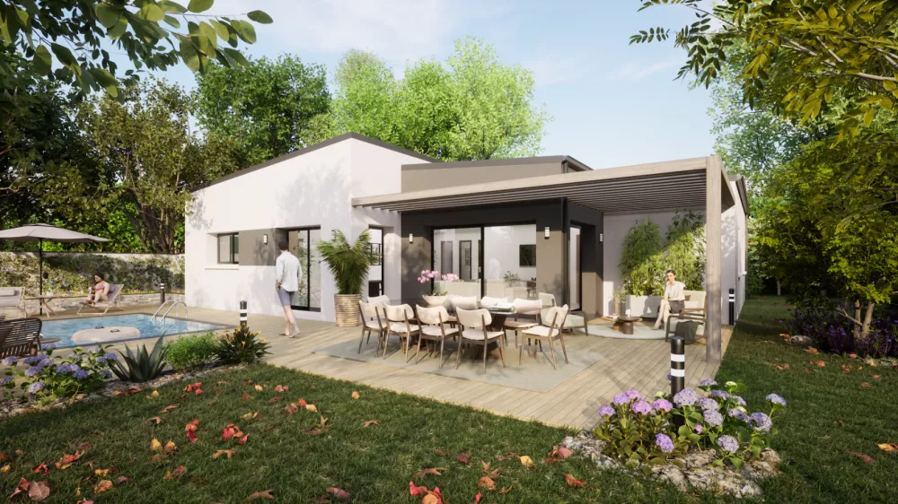 Image du modèle de maison Arriere CAREME 3Ch ZINC