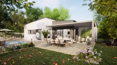 Image du modèle de maison Arriere CAREME 3Ch ZINC