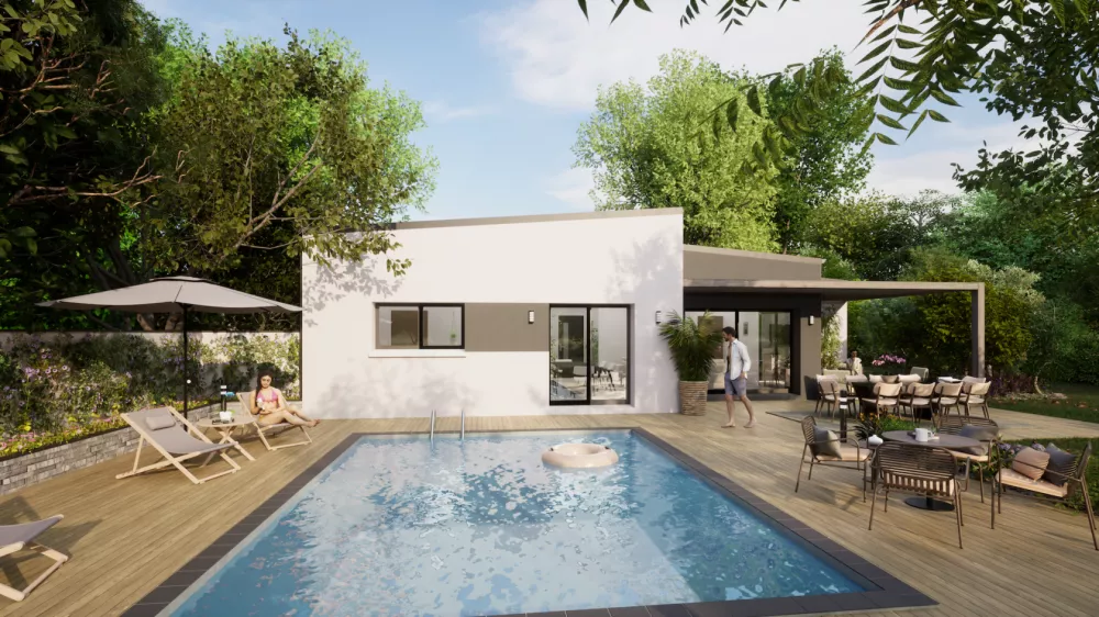 Image du modèle de maison Arriere 2 CAREME 3Ch ZINC