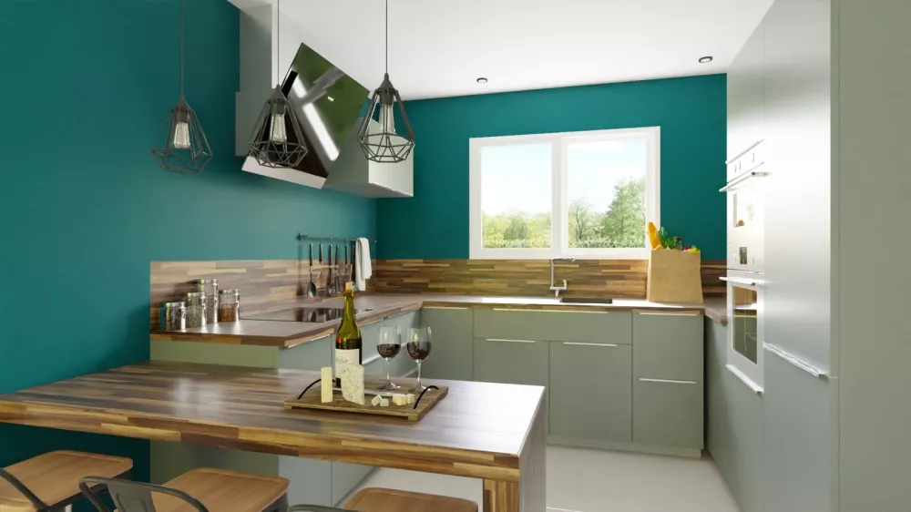 Image du modèle de maison cuisine