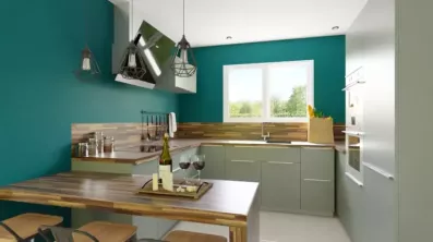 Image du modèle de maison cuisine