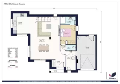 Image du modèle de maison ETNA_3Ch_Rez-de-Chaussée_non coté pour PA - copie