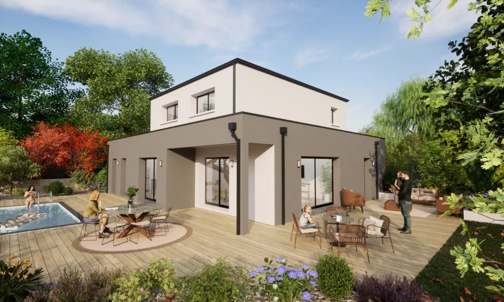 Image du modèle de maison Arriere MAISON E 4Ch TUILES X