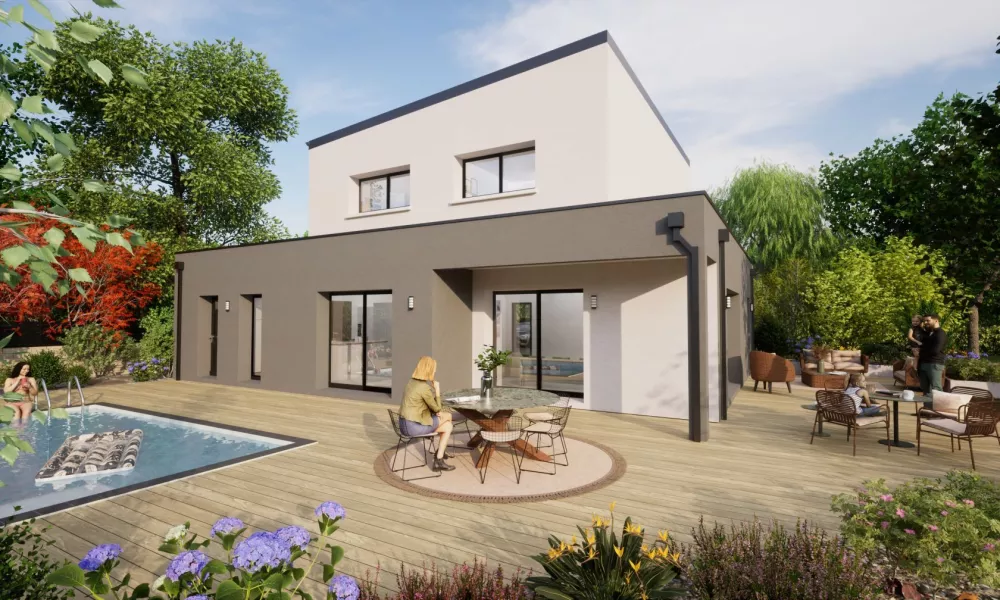 Image du modèle de maison Arriere 2 MAISON E 4Ch ZINC X
