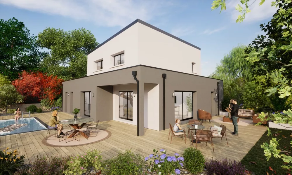 Image du modèle de maison Arriere MAISON E 4Ch ZINC X
