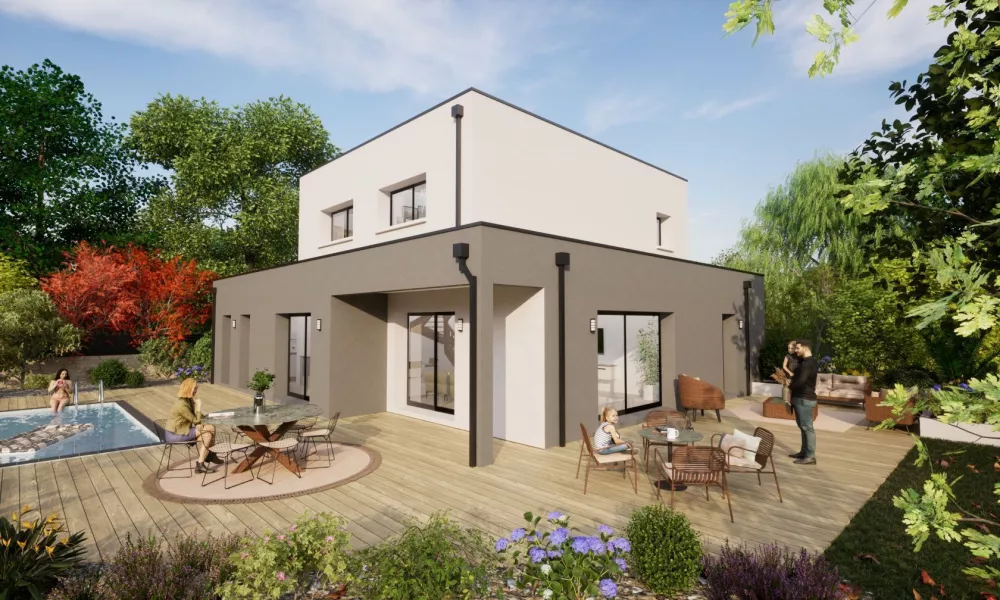 Image du modèle de maison Arriere MAISON E 4Ch TOIT TERRASSE X