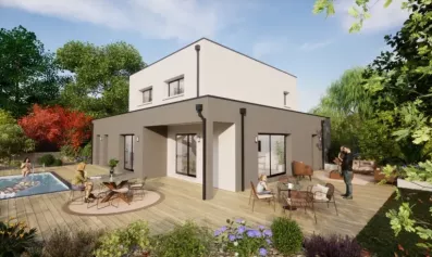 Image du modèle de maison Arriere MAISON E 4Ch TOIT TERRASSE X