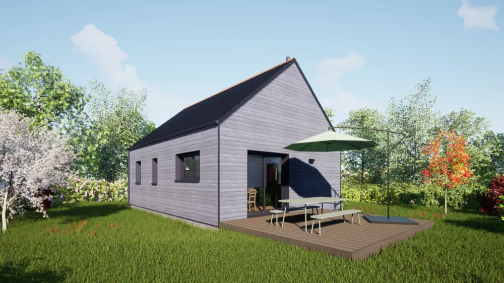 Image du modèle de maison 50 Ardoises - Vue Jardin
