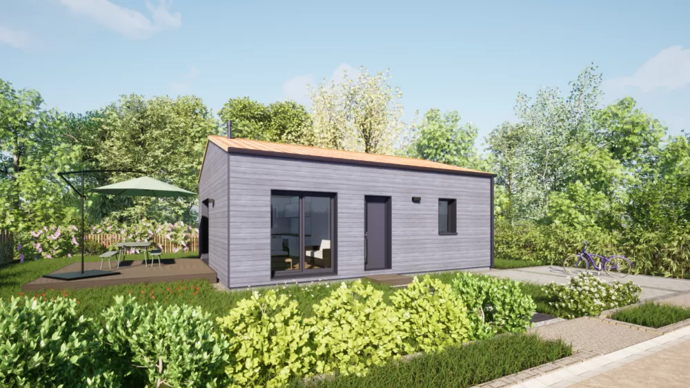 Image du modèle de maison 50 Tuiles - Vue Rue