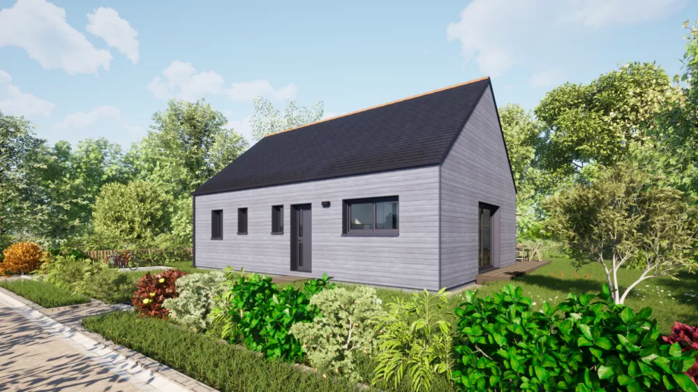 Image du modèle de maison 70 Ardoises - Vue rue