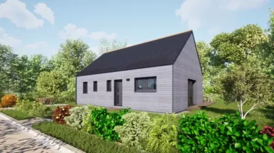 Image du modèle de maison 70 Ardoises - Vue rue