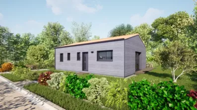 Image du modèle de maison 70 toit tuiles - Vue rue
