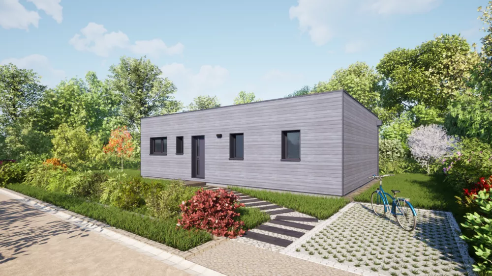 Image du modèle de maison 80 Toit Terrasse - Vue accès