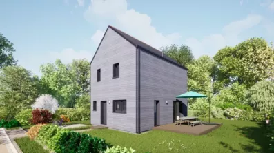 Image du modèle de maison 80 étage Ardoises - Vue rue