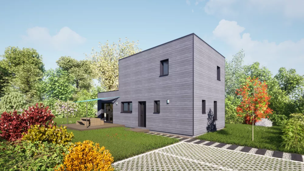 Image du modèle de maison 95 Toit Terrasse - Vue accès