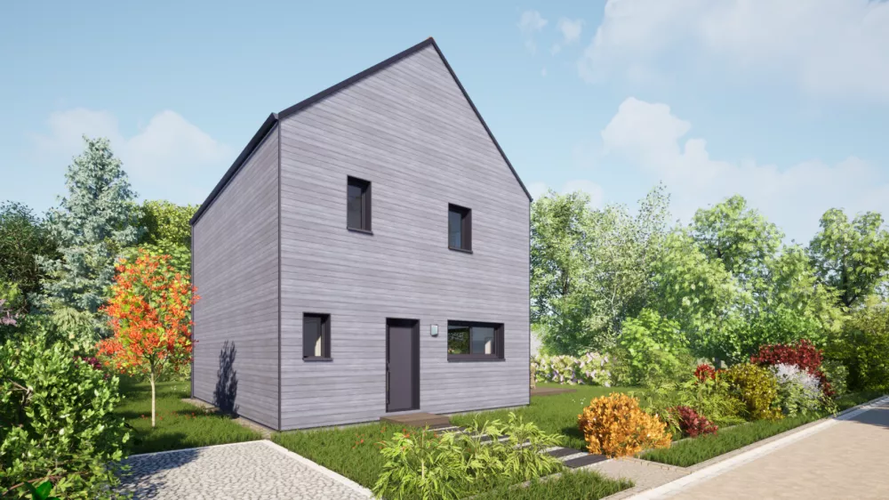 Image du modèle de maison 100 Toit Ardoises - Vue accès