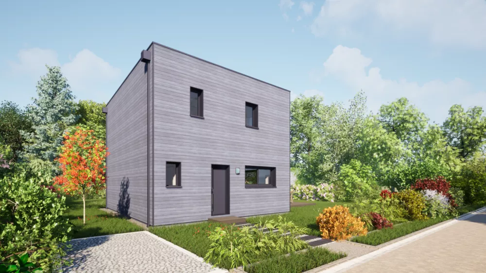 Image du modèle de maison 100 Toit Terrasse - Vue accès