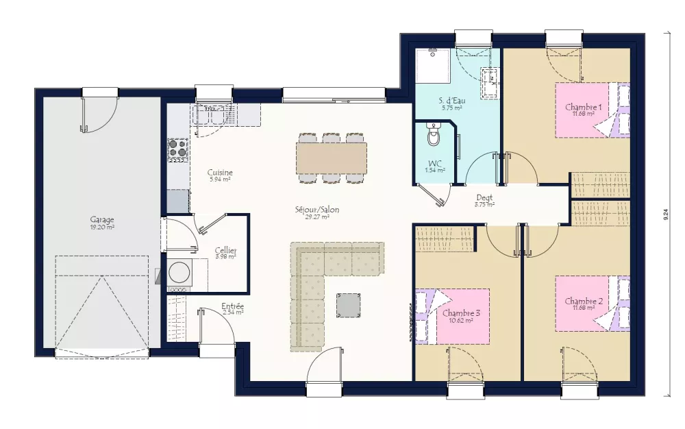 Image du modèle de maison PLAN SARAN TUILE SL
