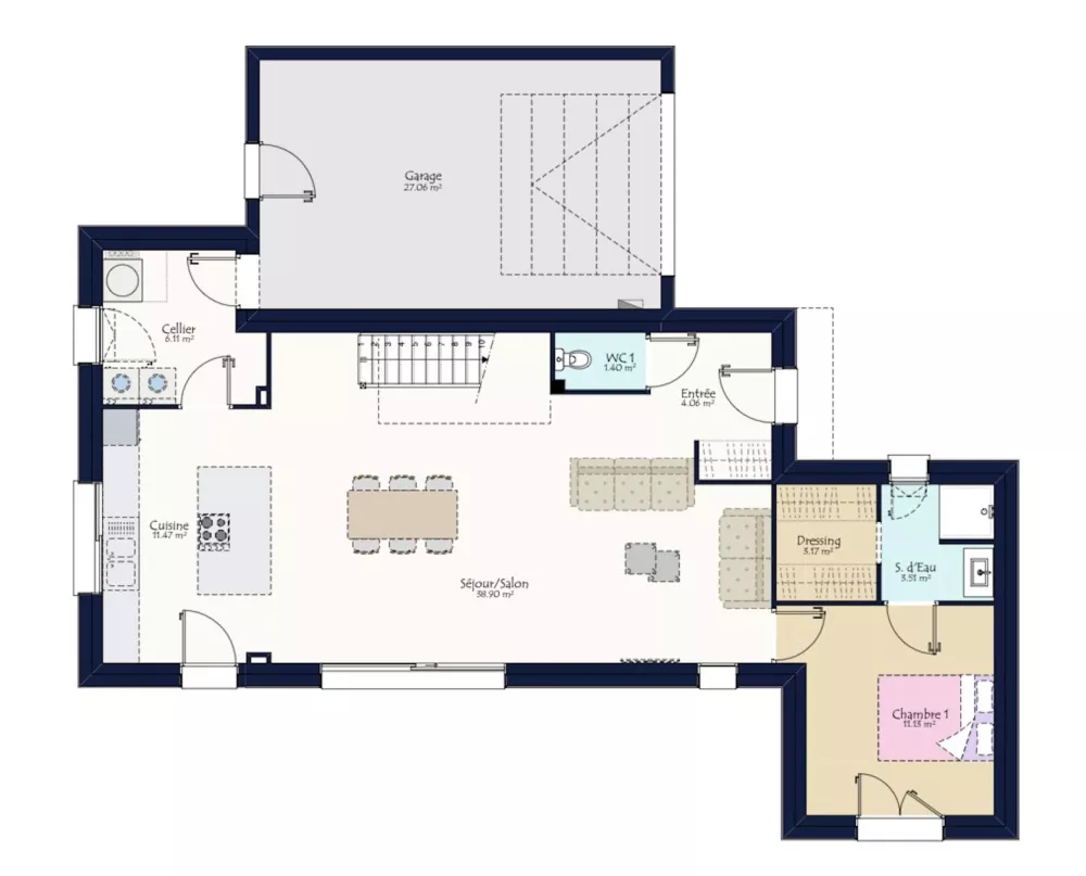 Image du modèle de maison PLAN PRISCA TUILE RDC