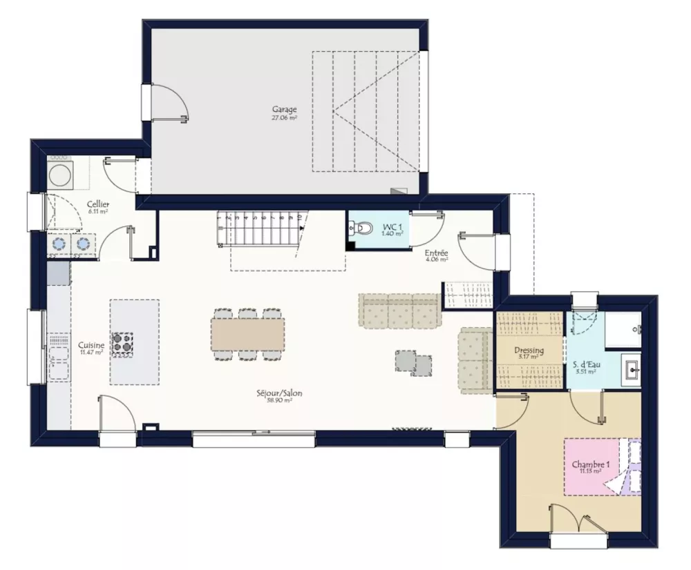 Image du modèle de maison PLAN PRISCA ACIER RDC