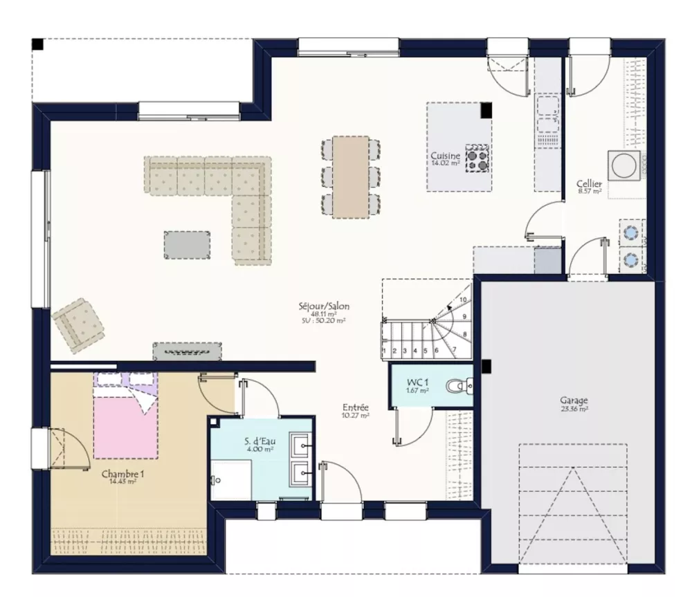 Image du modèle de maison MAISON E TUILE RDC