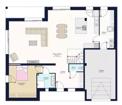 Image du modèle de maison MAISON E TUILE RDC