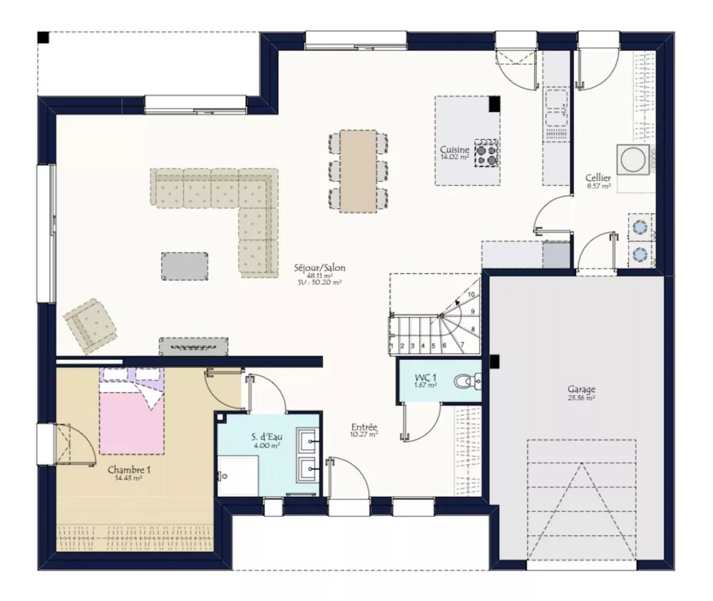 Image du modèle de maison PLAN MAISON E ARDOISE RDC
