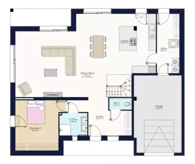 Image du modèle de maison PLAN MAISON E ARDOISE RDC